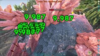 Ark UnOfficial Crystal Isles Alpha Boss solo with land dino (Reaper)