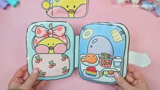 Tutorial ) Paper Duck Squishy Book/Skincare/makeup/mukbang #paperdiy #crafts