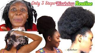 My Easy and simple wash day routine for thicker fuller longer Natural hair + Grow your hair fast