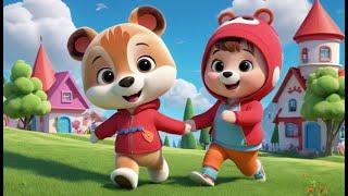 Benny Bear Flies a Kite | Windy Day Rhyme for Kids | Fun Outdoor Song for Toddlers