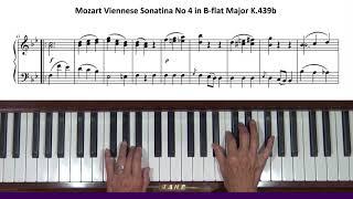 Mozart Viennese Sonatina No. 4 Menuetto Piano Tutorial