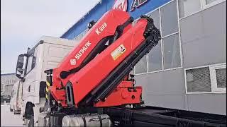 Седельный тягач Shacman 6х6 с КМУ SunHunk K-328-6
