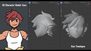 3D Cass hair timelapse