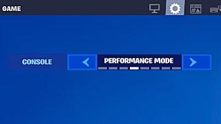 fortnite added performance mode on console 