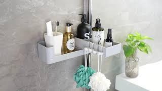 How To Install YIGII  Corner Shower Shelf Bathroom Shelf Adhesive Shower Caddy  2406G