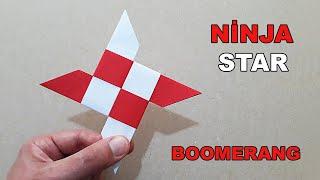 MAKING A NINJA STAR FROM PAPER | ORIGAMI - ( Boomerang )