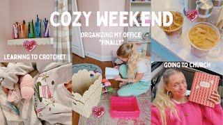 a sunny spring weekend vlog: learning to crotchet, going in shops, and satisfying office clean out
