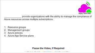 Azure Fundamentals Practice Questions || #AzureFundamentals #AZ900  @Vijay Tech360 ​