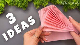 3 IDEAS  How to make Easy Tissue Paper Flowers  DIY Paper Crafts