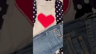 I embellished my old t-shirt #knitting #sewing #oldcloths #handmade