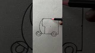 Simple and easy auto rickshaw drawing with pencil