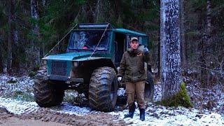 ПОИСК БРОШЕННОЙ ТЕХНИКИ В ЛЕСУ. ВЕЗДЕХОД СЛОМАН! ВЫЗЫВАЮ БАТЮ НА  ПОМОЩЬ.НАШЕЛ РЕМОНТНЫЙ СТАН в ЛЕСУ