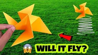 Easy Origami FLYING PAPER TOY - Flying easy origami NO GLUE