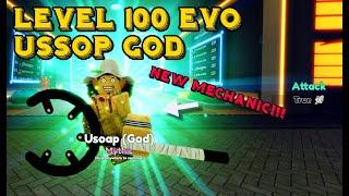 LEVEL 100 - EVO USSOP (GOD) SHOWCASE | NEW ATTACKING MECHANIC!!! | ANIME ADVENTURES