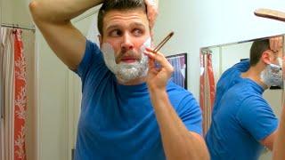 1 Month Beard Growth Straight Razor Shave!