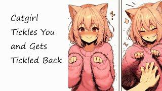 ASMR - Catgirl Tickles You and Gets Tickled Back [f4a] [tickling] [covering your mouth] [handgagged]