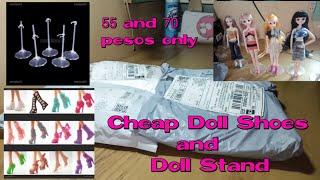 UNBOXING: Cheap Doll Shoes and Doll Stand from Shopee. Part 1