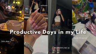 VLOG: Productive Days in my Life : Self care,  House shopping, Street wear pop up , Solo date & MORE