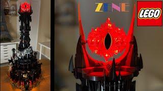 Lighting up Barad-dur w/ lighting kit from Zene Bricks / LEGO LOTR