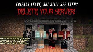 If Your Friends Leave But You Still See Them, DELETE YOUR SERVER! Minecraft Creepypasta