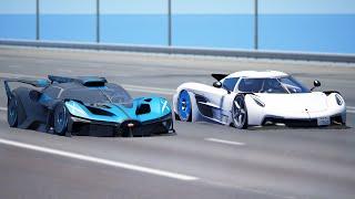 1,000KMH!!! Bugatti Bolide vs Koenigsegg Jesko Absolut | DRAG & TRACK RACE