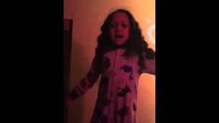 Little girl rapping