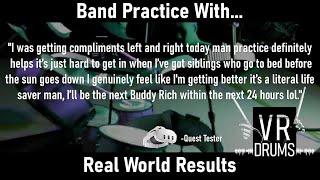 Real Life Band Practice With Real Results (App: VR Drums Ultimate Streamer) #metaquest