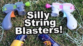 Fun String Blasters! (silly string shooters) 4 year old toy review!