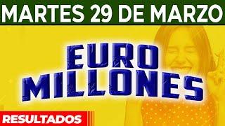 Resultado del sorteo Euromillones del Martes 29 de Marzo del 2022. 