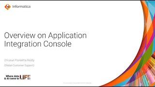 Overview of Application Integration Console