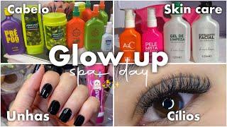 SPA DAY COMPLETO | cílios, cabelo, unhas, glow up banho premium…