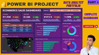 Power BI Project End to End | Data Analyst Project Portfolio (Part 1) | Dashboard | For Beginners