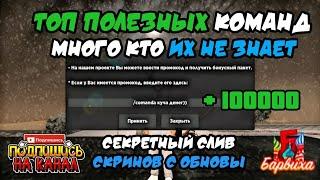 СЕКРЕТНЫЕ КОМАНДЫ!!! СЛИВ СКРИНОВ С ОБНОВЫ!!! ТОП КОМАНД НА БАРВИХА РП