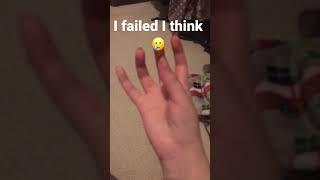 So I did the fingers challenge-