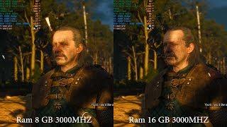 The Witcher 3 | RYZEN 5 2600 | RTX 2070 8GB | (1080P) 8GB VS 16GB RAM