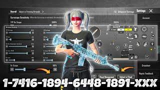 NEW UPDATE 3.4BEST SENSITIVITY CODE + CONTROL SETTINGS BGMI/PUBG MOBILE