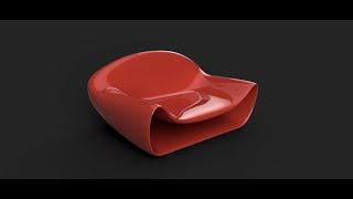 Quick T-Spline modeling of a futuristic (but rather uncomfortable) sofa