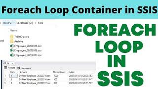 22 Foreach Loop Container in SSIS Example