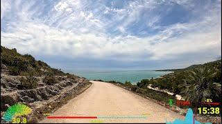 30 minute Scenic Coast Road Indoor Cycling Workout Telemetry 4K Video