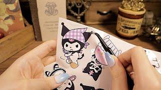 ASMR Decorating Sanrio Journal 🩵 다꾸 Scrapbooking | Kuromi Cinnamoroll Journaling | hwaufranc