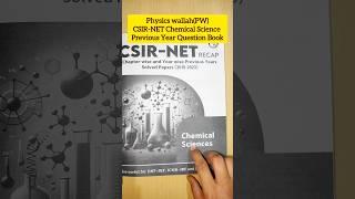 CSIR-NET Chemical Science Previous Year Question book by physics wallah @rcfychemistry