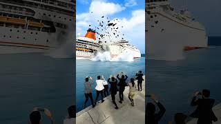 Cruise Ships Collide Near Dock – Critical Moment at the Harbor!