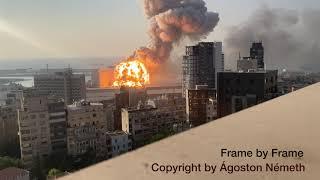 ORIGINAL Beirut explosion frame by frame HD, slow motion