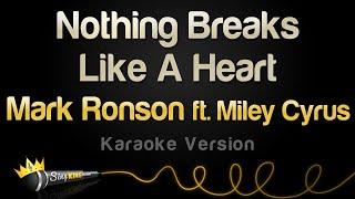 Mark Ronson ft . Miley Cyrus - Nothing Breaks Like A Heart (Karaoke Version)