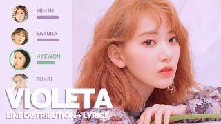 IZ*ONE - Violeta (Line Distribution + Lyrics)