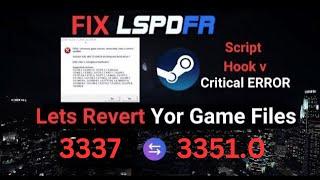 lets Fix LSPDFR And MODS Script Hook V Critical ERROR After New Update