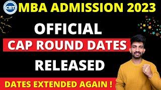 Official MBA Cap Round Dates Released 2023 | MBA CET Admission Process 2023 Cap Round Dates