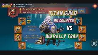 Titan Guild VS Rally Trap - 9M counter hit - Lords Mobile