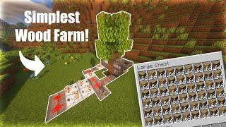 Simple Automatic EFFICENT Wood Farm 1.19 | Design by eagleeye621!