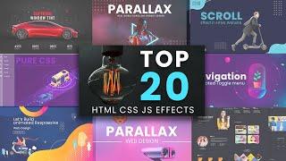 Top 20 CSS Html and JavaScript Website Design Tutorials - Top 20 Stunning Web Design animations